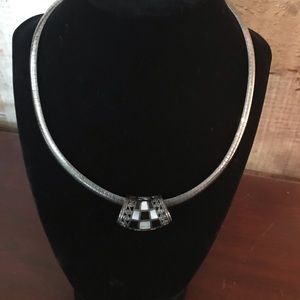 SS 925 pendant/stainless steel omega